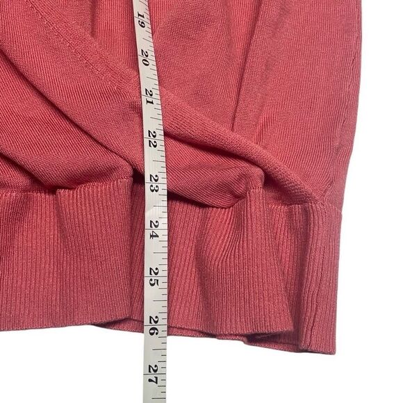 Lety & Me Salmon Pink Long Sleeve Surplice Wrap Top - Picture 5 of 6